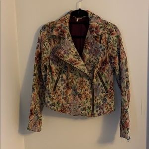 Free People floral moto jacket - 6